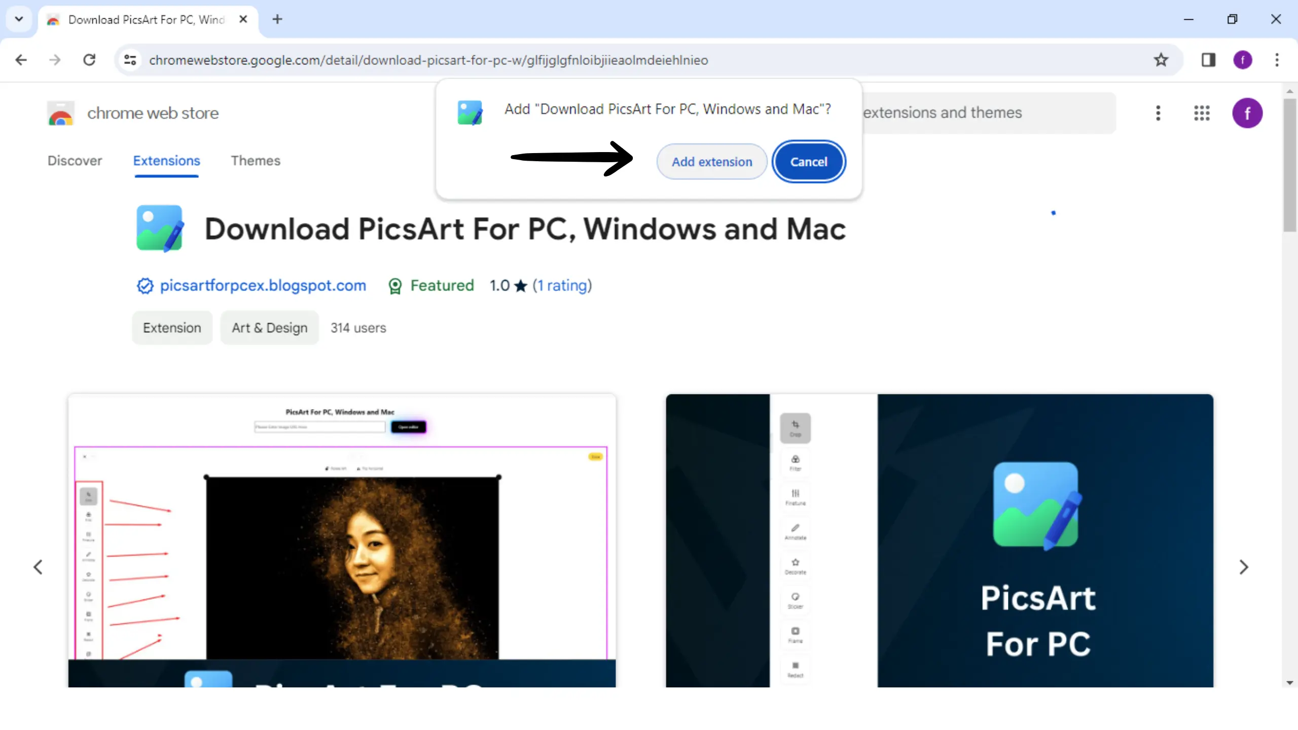 PicsArt Extension