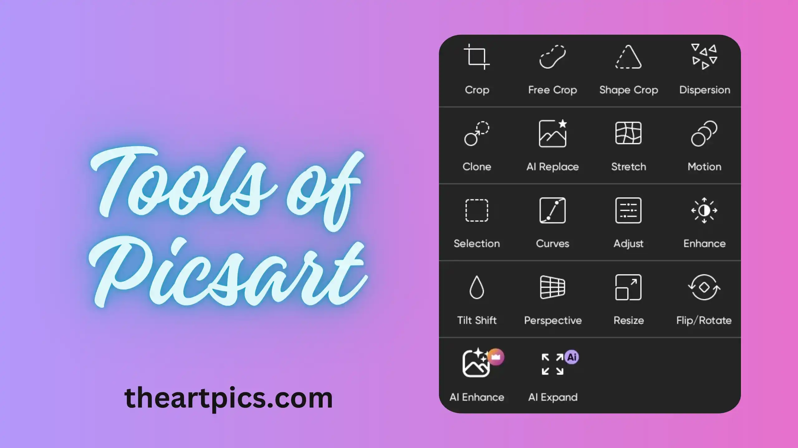Tools of PicsArt